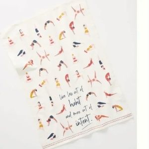 Yoga Pose Female Empower Feminist Boho Peasant Hipster Hippie Art Hip Dish Towel